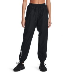 Spodnie dresowe damskie Under Armour Rush Woven Pant. Czarne spodnie dresowe damskie Under Armour, bez wzorów, z dresówki. Za 199.99 zł.