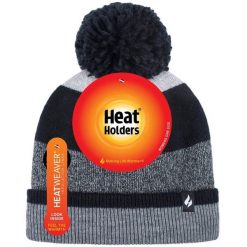 Czarny zimowy kapelusz dla kobiet - Izolacyjny i modny. Czarne kapelusze damskie HEAT HOLDERS, bez wzorów, eleganckie. Za 163.99 zł.