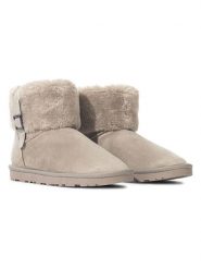 ISLAND BOOT Botki zimowe "Valley" w kolorze beżowym rozmiar: 37. Brązowe botki damskie Island Boot, na zimę, bez obcasa, bez zapięcia. Za 122.96 zł.