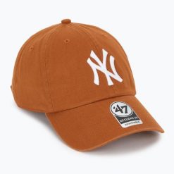 Czapka z daszkiem 47 Brand MLB New York Yankees CLEAN UP. Brązowe czapki z daszkiem damskie 47 Brand, bez wzorów. Za 94.99 zł.