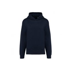 Oversizowa polarowa bluza z kapturem Kariban. Niebieskie bluzy damskie KARIBAN, uniwersalny, bez wzorów, z bawełny, z kapturem. Za 178.50 zł.