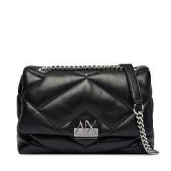 Torebka Armani Exchange. Czarne listonoszki damskie Armani Exchange, bez wzorów, bez dodatków. Za 704.99 zł.