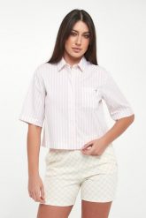 Koszula damska w paski Bette JOOP!. Koszule damskie Joop!, xxs, bez wzorów, bez kołnierzyka, bez ramiączek. Za 579.00 zł.