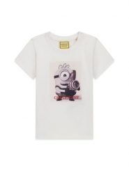 Guess Kids T-Shirt 183592 Biały Classic Fit. Białe t-shirty i koszulki chłopięce Guess Kids, z aplikacjami, bez kołnierzyka, bez ramiączek. Za 114.99 zł.