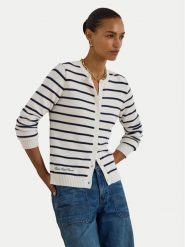 LAUREN RALPH LAUREN Kardigan 200P03495001 Biały Slim Fit. Białe kardigany damskie Lauren Ralph Lauren, xxl, bez wzorów, z bawełny. Za 949.99 zł.