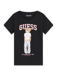 Guess Kids Tank top 183786 Czarny Classic Fit. Czarne koszulki i t-shirty dziewczęce Guess Kids, z aplikacjami, bez kołnierzyka, bez ramiączek. Za 114.99 zł.