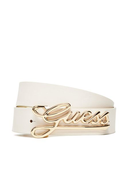 Guess Pasek Damski BW9250 P5335 Biały. Białe paski damskie Guess, z aplikacjami, ze skóry. Za 129.99 zł.