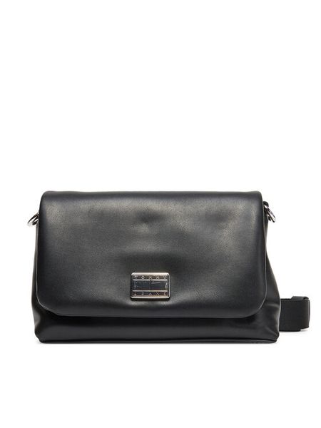Tommy Jeans Torebka Tjw American Cool Flap Crossover AW0AW17550 Czarny. Czarne listonoszki damskie Tommy Jeans, bez wzorów, z jeansu, bez dodatków. Za 249.99 zł.
