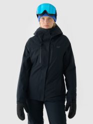 4F Kurtka narciarska membrana NeoDry 10000 damska - czarna XL. Czarne kurtki damskie 4F, na zimę, m, bez wzorów, z dzianiny, z kapturem. W wyprzedaży za 399.99 zł.