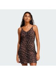 Adidas Sukienka codzienna Seasonal Essentials Leopard Print JZ0204 Brązowy Slim Fit. Brązowe sukienki damskie Adidas, bez wzorów, z bawełny, bez ramiączek. Za 198.99 zł.