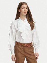 Luisa Spagnoli Koszula Loriana 543537 Biały Regular Fit. Białe koszule damskie Luisa Spagnoli, m, bez wzorów, biznesowe, bez kołnierzyka, bez ramiączek. Za 1,209.00 zł.
