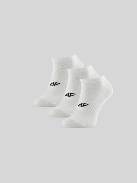 4F Skarpetki stopki (3-pack) damskie - białe 35-38. Białe skarpetki damskie 4F, bez wzorów, z bawełny. Za 49.99 zł.