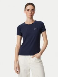 Guess T-Shirt W6YI12 K3751 Granatowy Regular Fit. Niebieskie t-shirty damskie Guess, xl, z aplikacjami, bez kołnierzyka. Za 174.99 zł.