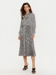 KARL LAGERFELD Sukienka koszulowa A1W13020 Biały Regular Fit. Białe sukienki damskie KARL LAGERFELD, bez wzorów, z syntetyku, bez ramiączek. Za 759.99 zł.