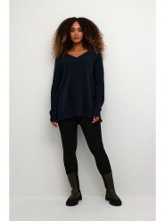 CULTURE Sweter w kolorze granatowym rozmiar: L. Niebieskie swetry klasyczne damskie Culture, l, bez kołnierzyka. Za 183.59 zł.