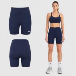 KOLARKI DAMSKIE 4F LEGGINSY KRÓTKIE SPODENKI KRÓTKIE KOLOR NIEBIESKI. Niebieskie legginsy damskie 4F, na lato, l, bez wzorów, z bawełny, do biegania. Za 49.99 zł.