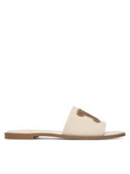Max Mara Klapki 2616521039650 Brązowy. Brązowe klapki damskie Max Mara, bez wzorów, z materiału, bez obcasa, bez zapięcia. Za 974.99 zł.