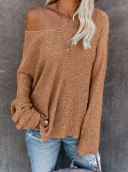 LA Angels Sweter w kolorze jasnobrązowym rozmiar: M. Brązowe swetry klasyczne damskie LA Angels, m, z bawełny, bez kołnierzyka. Za 140.53 zł.