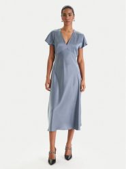 Marella Sukienka koktajlowa Falange 2613221201 Błękitny Regular Fit. Niebieskie sukienki damskie Marella, bez wzorów, z satyny, wizytowe, bez ramiączek. Za 1,329.00 zł.