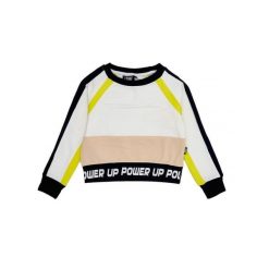 Bluza miękka na co dzień na siłownię. Białe bluzy damskie LEONE 1947 APPAREL, bez wzorów, z bawełny, bez kaptura. W wyprzedaży za 89.72 zł.