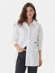 Karl Lagerfeld Jeans Koszula A3W11010 Biały Regular Fit. Białe koszule damskie Karl Lagerfeld Jeans, xl, bez wzorów, z bawełny, bez kołnierzyka, bez ramiączek. Za 569.99 zł.