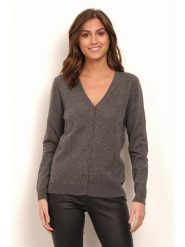 Soft Cashmere Kaszmirowy kardigan w kolorze antracytowym rozmiar: 34/36. Czarne kardigany damskie Soft Cashmere, bez wzorów, z kaszmiru. Za 260.99 zł.