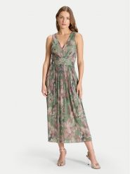 Swing Sukienka koktajlowa 5AK06100 Zielony Regular Fit. Zielone sukienki damskie Swing, bez wzorów, z syntetyku, wizytowe, bez ramiączek. Za 879.99 zł.