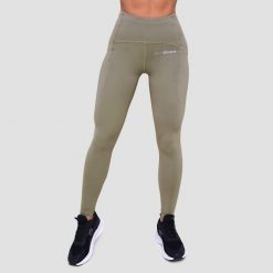 Legginsy damskie do biegania vetiver Pulse. Zielone legginsy damskie GYMBEAM, s, bez wzorów, z elastanu. Za 112.90 zł.