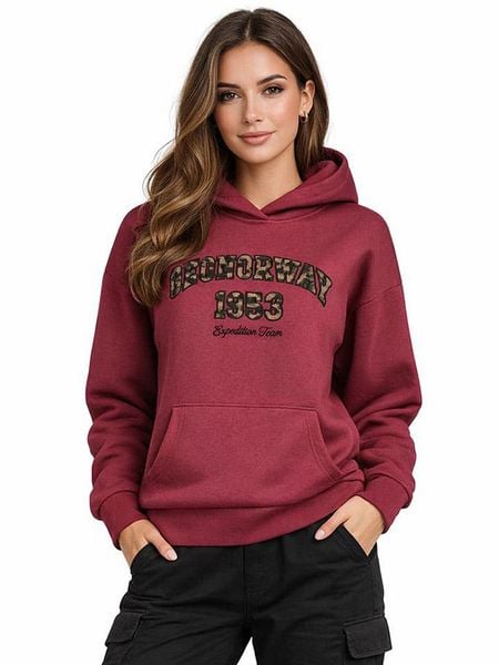 Geographical Norway Bluza "Gaphir" w kolorze bordowym rozmiar: XXL. Czerwone bluzy damskie Geographical Norway, xxl, bez wzorów, z bawełny, z kapturem. Za 84.99 zł.