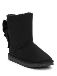 ISLAND BOOT Botki zimowe "Bowie" w kolorze czarnym rozmiar: 39. Czarne botki damskie Island Boot, na zimę, z materiału, bez obcasa, bez zapięcia. Za 175.26 zł.