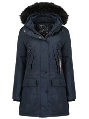 Geographical Norway Parka "Corta" w kolorze granatowym rozmiar: M. Niebieskie parki damskie Geographical Norway, m, bez kaptura. Za 281.10 zł.