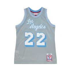 Koszulka NBA Los Angeles Lakers Elgin Baylor 75th NBA 1960. Białe koszulki damskie Mitchell & Ness, bez wzorów, bez kołnierzyka, bez ramiączek. Za 676.50 zł.