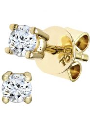 Rinani Złote kolczyki-wkrętki z diamentami rozmiar: onesize. Żółte kolczyki damskie Rinani, z diamentem, złote. Za 2,011.16 zł.