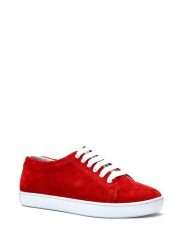 Comfortfusse Skórzane sneakersy w kolorze czerwonym rozmiar: 38. Czerwone obuwie sportowe damskie Comfortfüße, ze skóry, bez zapięcia. Za 206.42 zł.