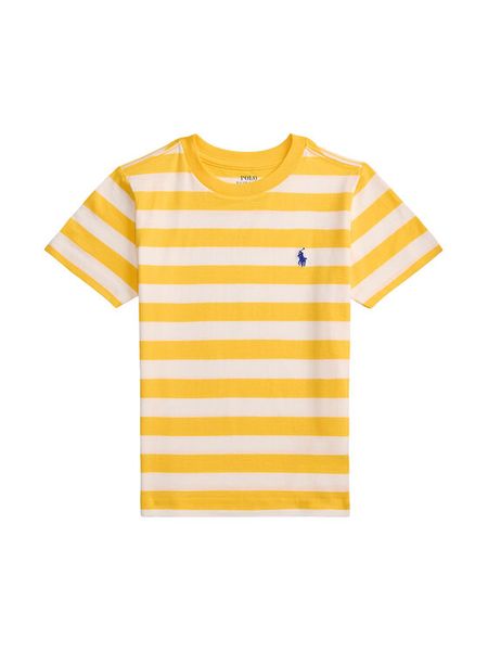 Polo Ralph Lauren T-Shirt 322A95726003 Żółty Regular Fit. Żółte t-shirty i koszulki chłopięce Polo Ralph Lauren, bez wzorów, z bawełny, bez kołnierzyka, bez ramiączek. Za 219.99 zł.