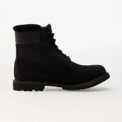 TIMBERLAND 6 Inch Warm Lined Waterproof Boot Trapery damskie. Czarne trapery damskie Timberland, na zimę, z gumy, bez zapięcia. W wyprzedaży za 919.99 zł.