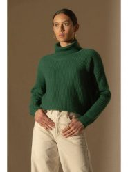 Perfect Cashmere Kaszmirowy sweter "Senge" w kolorze zielonym rozmiar: L. Zielone swetry klasyczne damskie Perfect Cashmere, l, z kaszmiru, bez kołnierzyka. Za 1,224.17 zł.