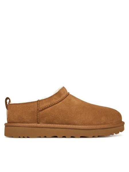 Ugg Śniegowce W Classic Micro 1173891 Brązowy. Brązowe śniegowce damskie Ugg, ze skóry. Za 499.00 zł.