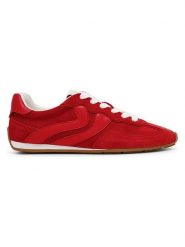 Steve Madden Skórzane sneakersy w kolorze czerwonym rozmiar: 39. Czerwone obuwie sportowe damskie Steve Madden, ze skóry, bez zapięcia. Za 210.81 zł.