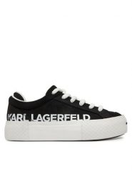 KARL LAGERFELD Sneakersy KL60722 Czarny. Czarne obuwie sportowe damskie KARL LAGERFELD, ze skóry, bez zapięcia. Za 429.99 zł.