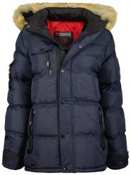 Maison Montaigne Kurtka zimowa "Bonamai" w kolorze granatowym rozmiar: L. Niebieskie kurtki damskie Maison Montaigne, na zimę, l, z aplikacjami, z puchu, bez kaptura. Za 182.72 zł.