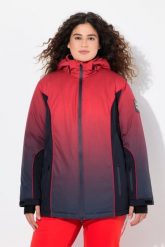 Damskie Kurtka sportowa dradientowa wodoodporna osłona przeciwśnieżna. Niebieskie kurtki sportowe damskie Ulla Popken, plus size, bez wzorów, z elastanu, z kapturem. Za 849.99 zł.