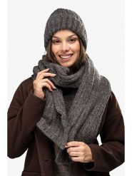 Awama Czapka w kolorze antracytowym rozmiar: onesize. Czarne czapki damskie Awama, bez wzorów, z wełny. Za 97.99 zł.