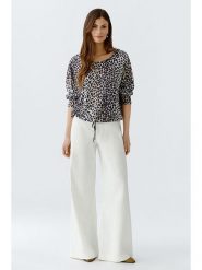 Oui Bluzka w kolorze czarno-karmelowym rozmiar: 40. Brązowe bluzki damskie Oui, bez wzorów, bez kołnierzyka, bez ramiączek. Za 147.91 zł.