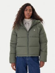 Tommy Jeans Kurtka zimowa DW0DW21625 Zielony Regular Fit. Zielone kurtki damskie Tommy Jeans, na zimę, l, bez wzorów, z jeansu, bez kaptura. Za 999.99 zł.