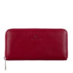 Czerwony Portfel Damski ze Skóry Licowej – Elegancja i Niezawodna Funkcjonalność PD090s165 RFID. Czerwone portfele damskie bez wzorów, ze skóry. Za 170.00 zł.