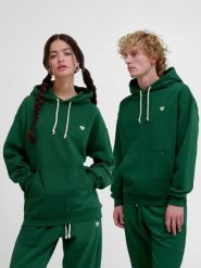 Bluza z kapturem Hummel Loose Bee. Zielone bluzy damskie Hummel, xl, bez wzorów, z bawełny, z kapturem. Za 220.25 zł.