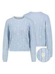 Eight2Nine Sweter w kolorze błękitnym rozmiar: XS. Niebieskie swetry klasyczne damskie Eight2Nine, xs, z bawełny, bez kołnierzyka. Za 113.99 zł.