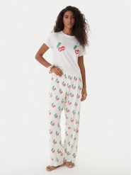 Juicy Couture Piżama JCLPJ225515 Écru Regular Fit. Piżamy damskie Juicy Couture, bez wzorów, z syntetyku, bez ramiączek. Za 249.99 zł.