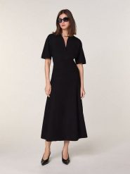 Rodier Wełniana sukienka w kolorze czarnym rozmiar: S. Czarne sukienki damskie Rodier, bez wzorów, z wełny, bez ramiączek. Za 478.99 zł.